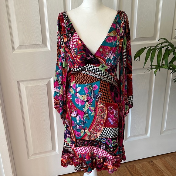 Ginger & Java Dresses & Skirts - Ginger & Java 100% silk floral stunning colorful dress size large